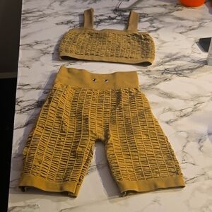 Ruched Ochre Set